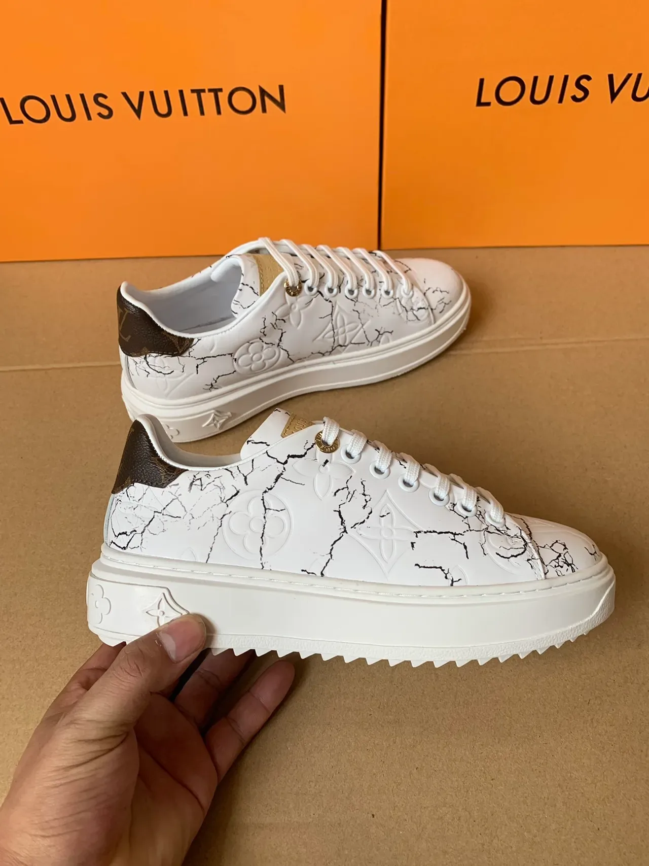 Louis Vuitton Run Away Marble Print Lifestyle Sneakers 3