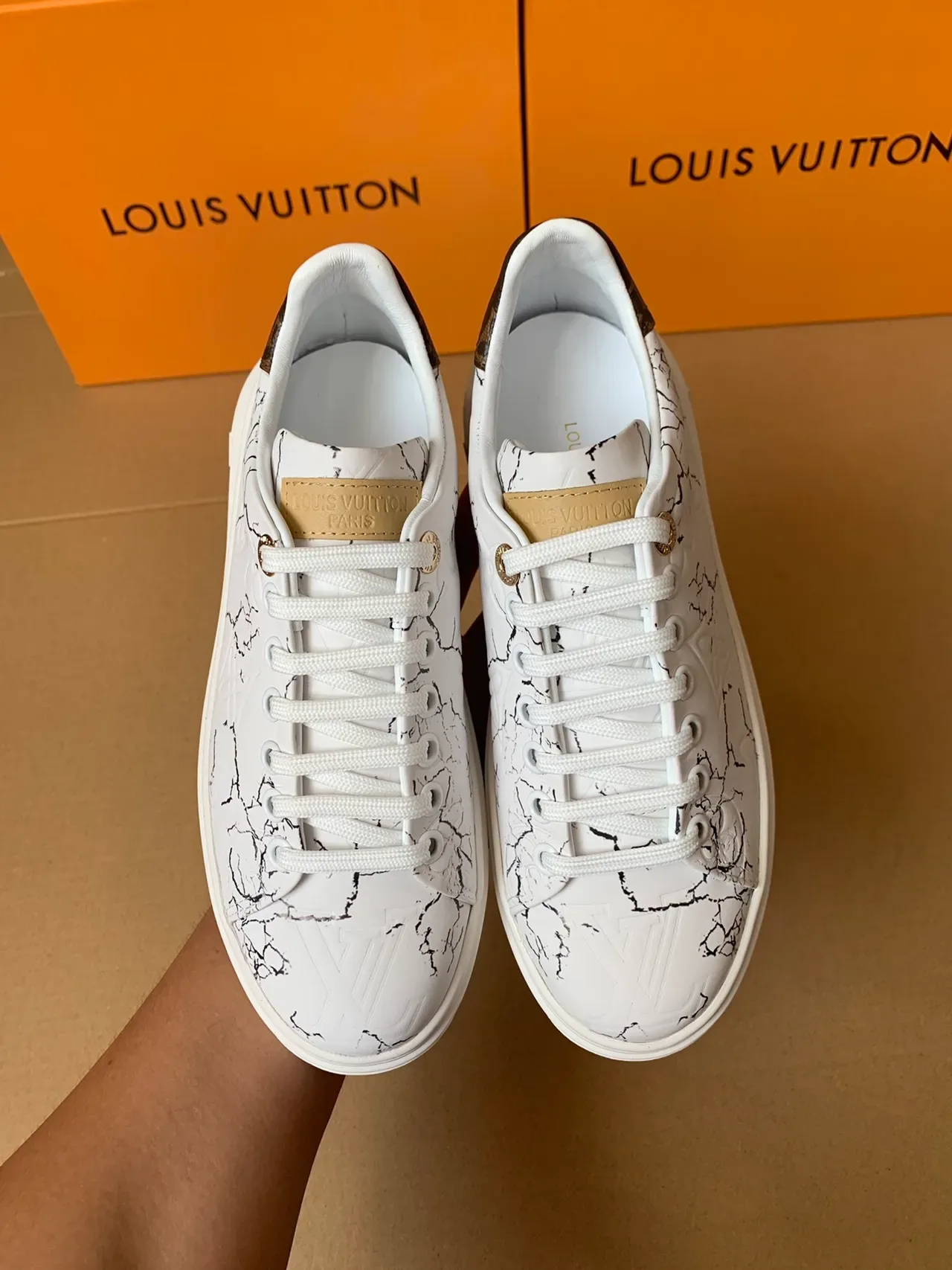 Louis Vuitton Run Away Marble Print Lifestyle Sneakers 4