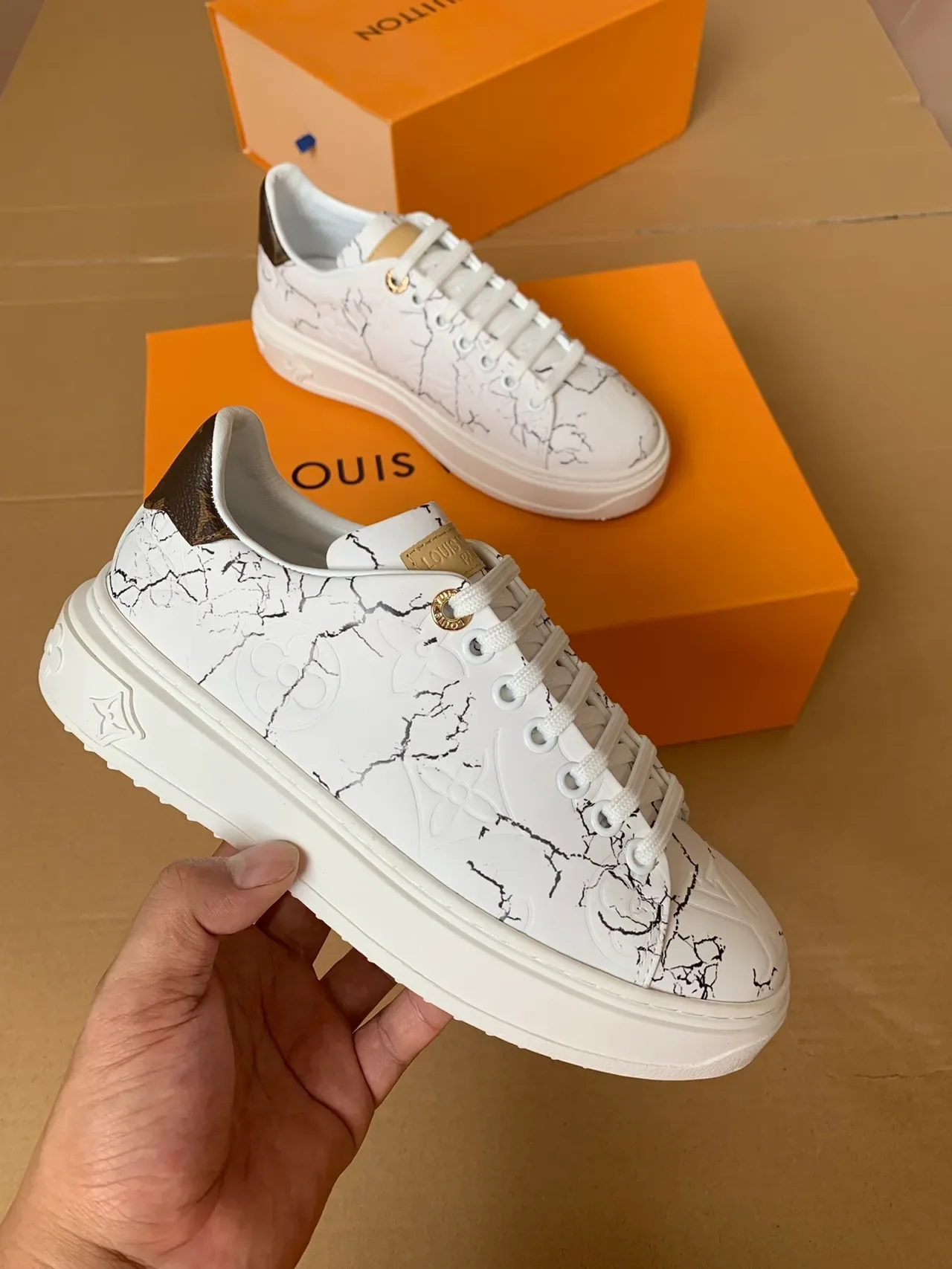 Louis Vuitton Run Away Marble Print Lifestyle Sneakers 5
