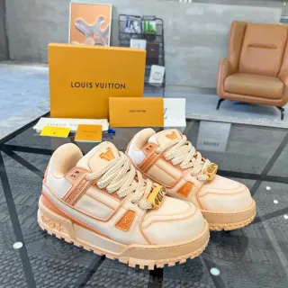Louis Vuitton Fuja Pêssego e Laranja Tênis Estilo de Vida
