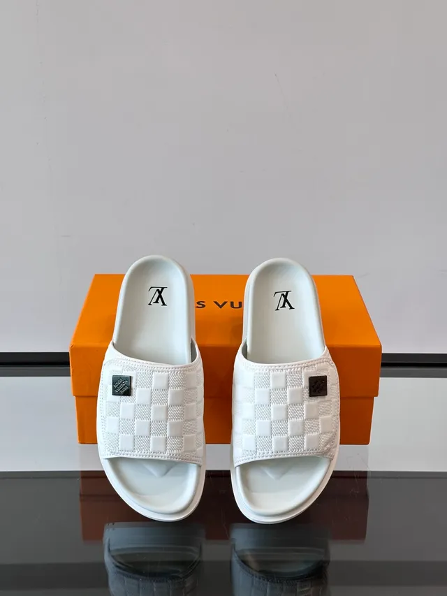Louis Vuitton Run Away Slide Quilted Damier Slippers 6