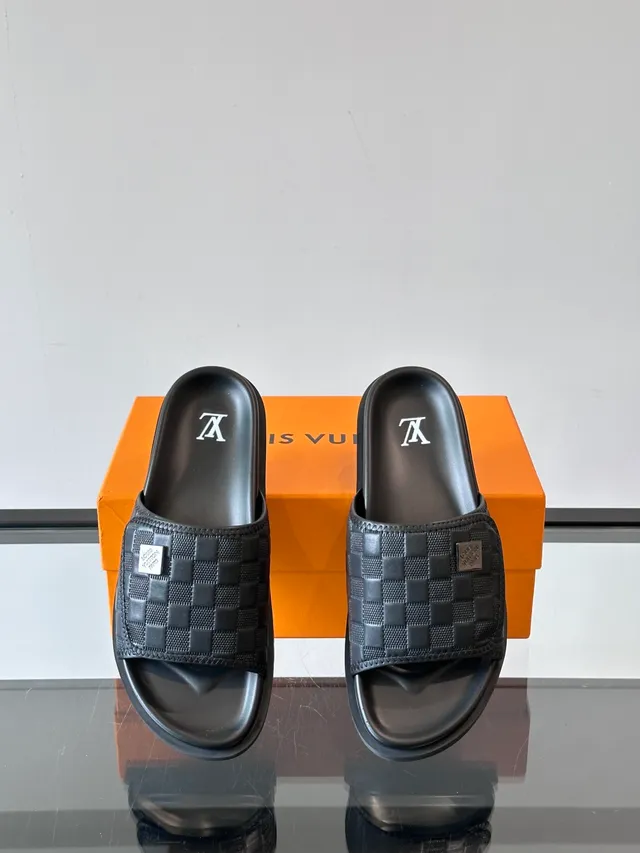 Louis Vuitton Run Away Slide Quilted Damier Slippers 8