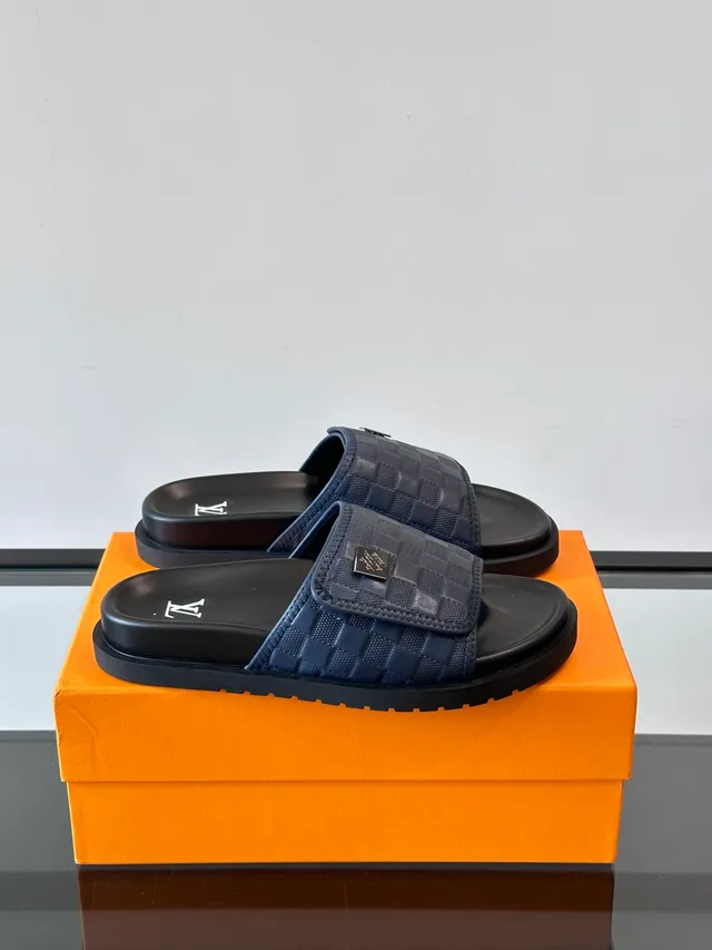 Louis Vuitton Run Away Slide Quilted Damier Slippers 10