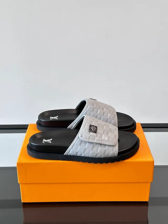 Louis Vuitton Run Away Slide Quilted Damier Slippers 12