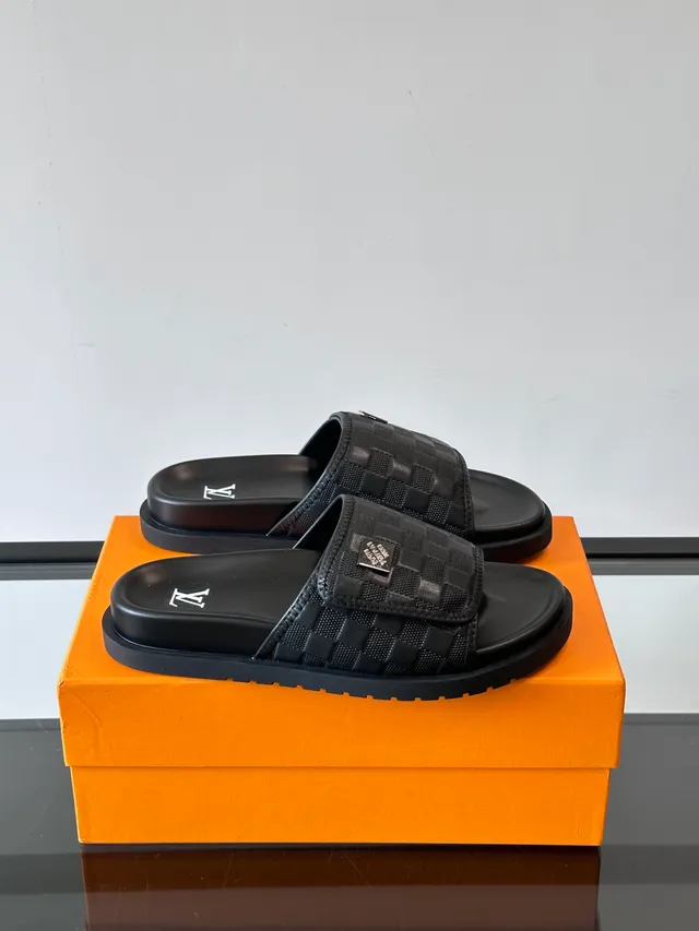 Louis Vuitton Run Away Slide Quilted Damier Slippers 13