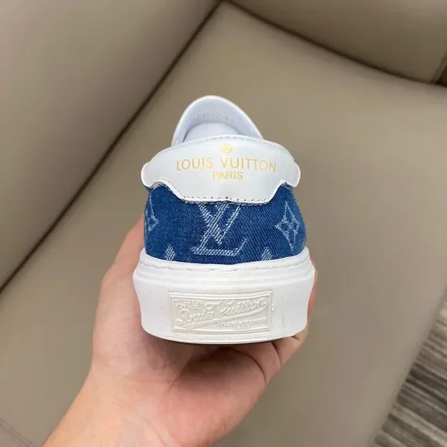Louis Vuitton Run Away Slip-On Denim Monogram Sneakers Lifestyle Bleues 3