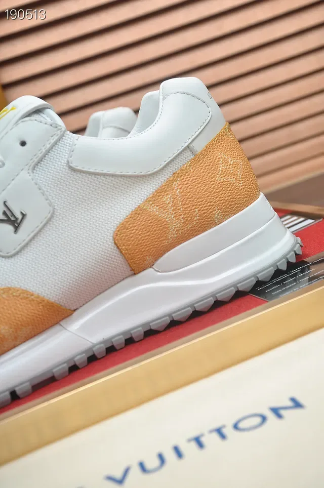 Louis Vuitton Run Away White and Tan Lifestyle Sneakers 4