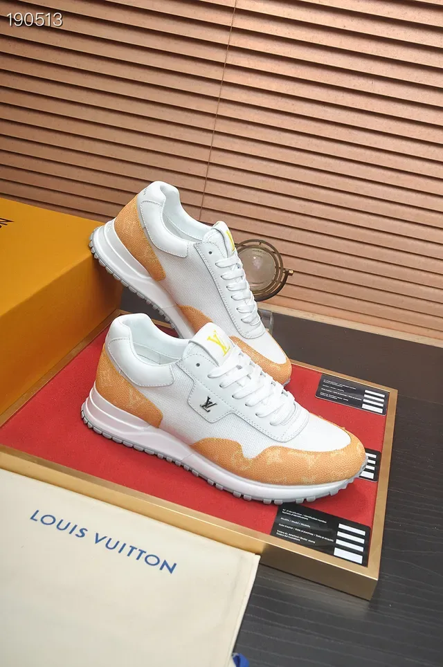 Louis Vuitton Run Away White and Tan Lifestyle Sneakers 6
