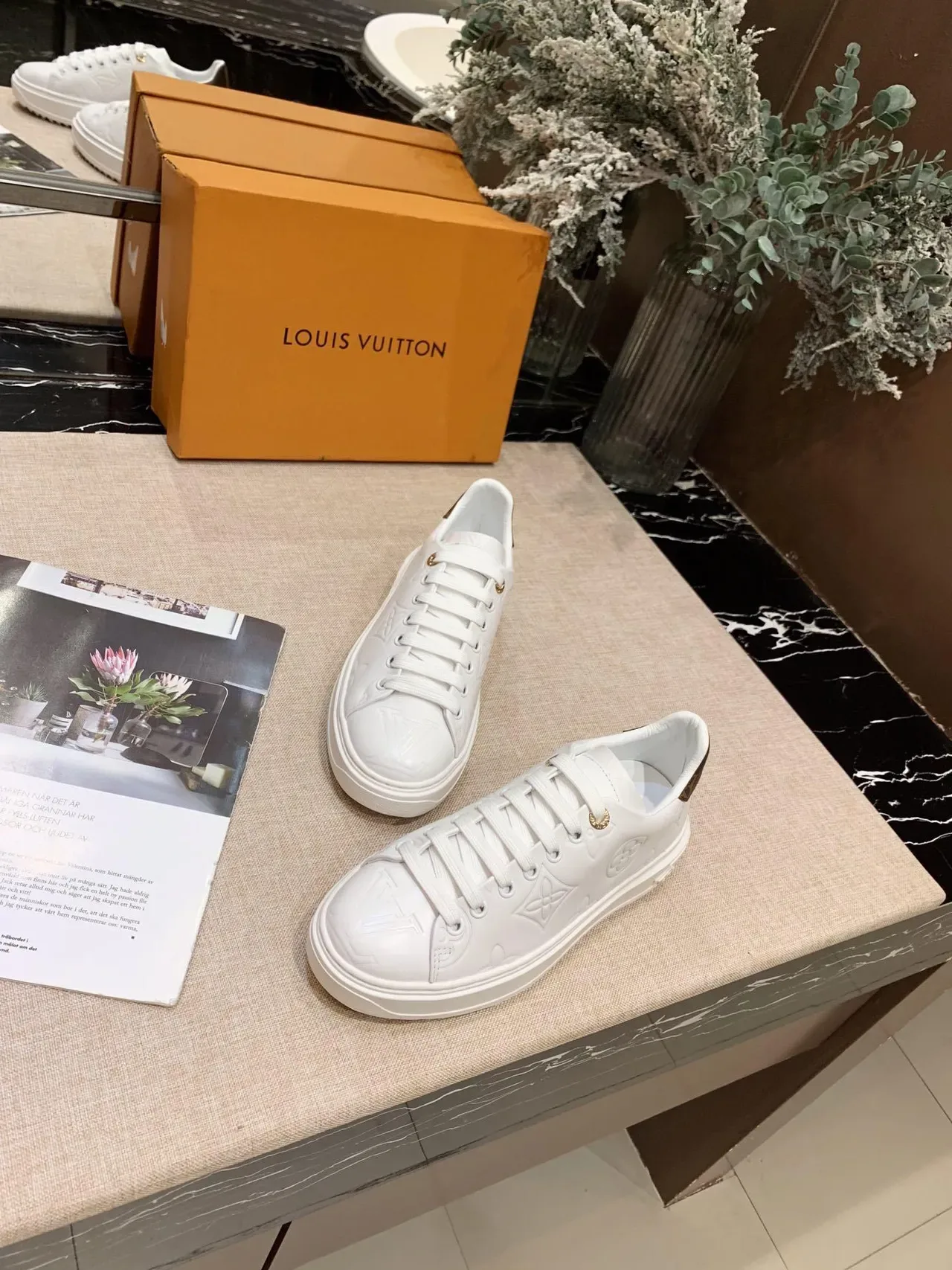 Louis Vuitton Run Away White Embossed Monogram Lifestyle Sneakers 3
