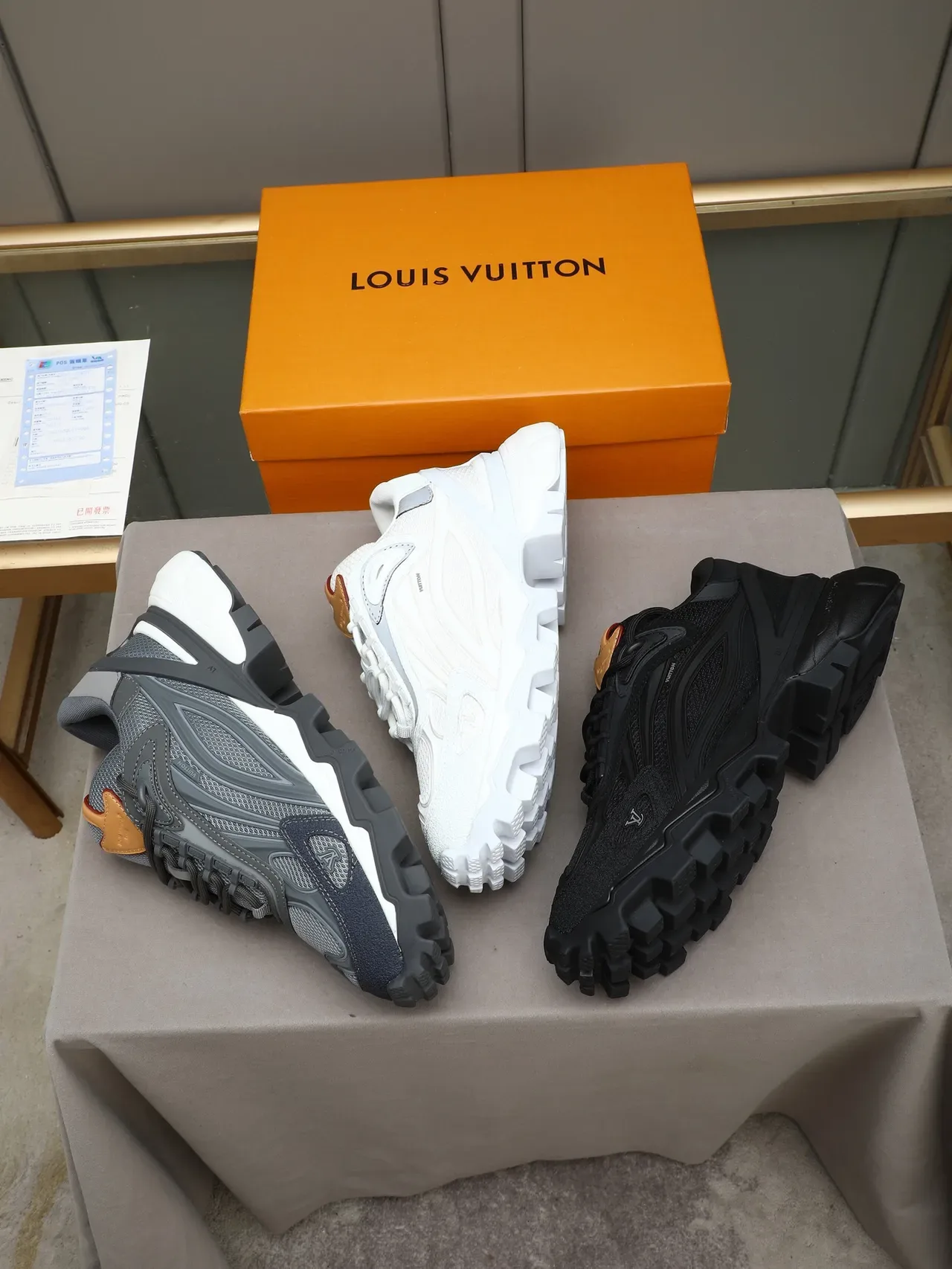 Louis Vuitton Run Away White Gray Chunky Sneakers 2