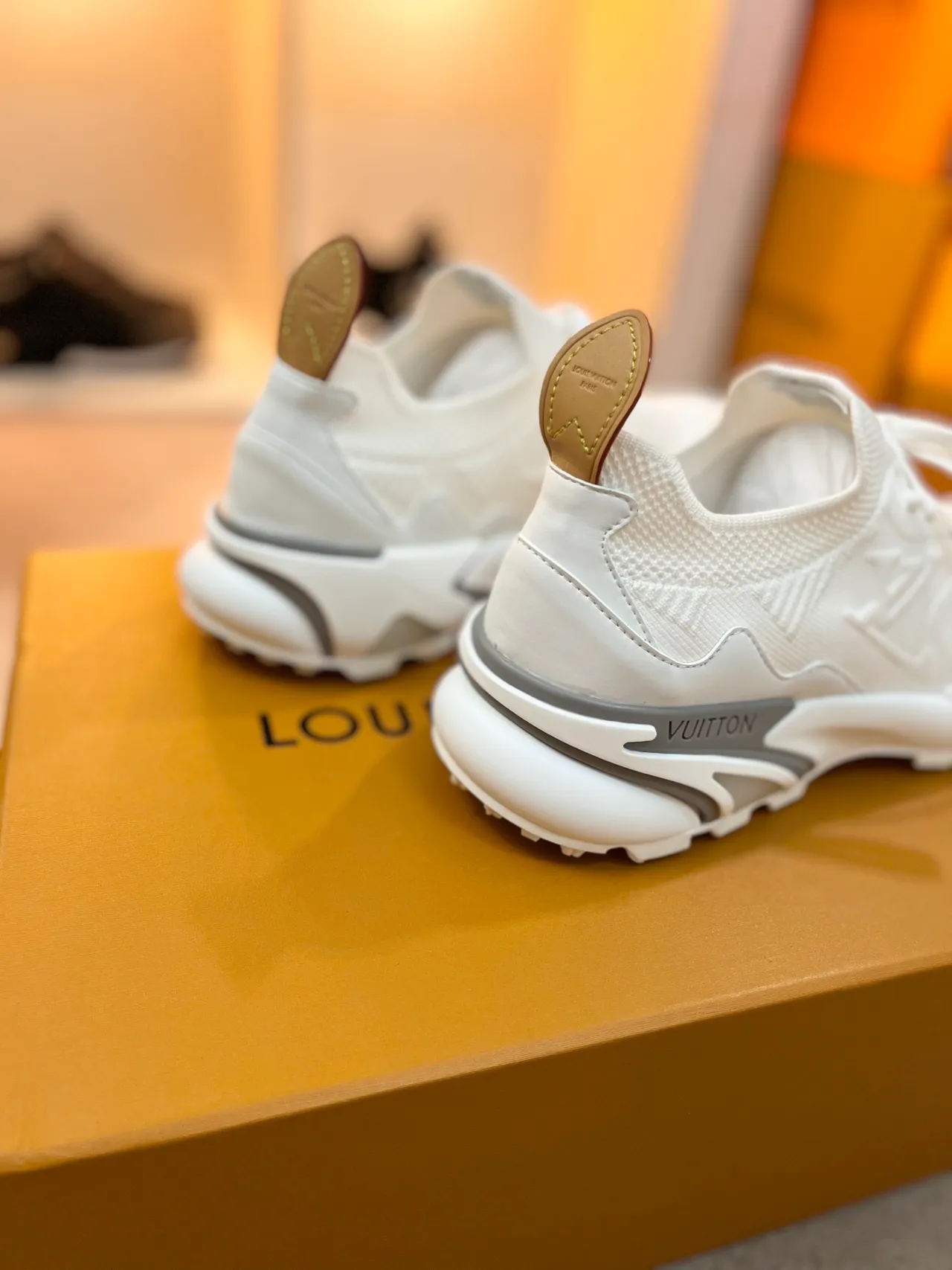 Louis Vuitton Run Away White Knit Chunky Sneakers 2