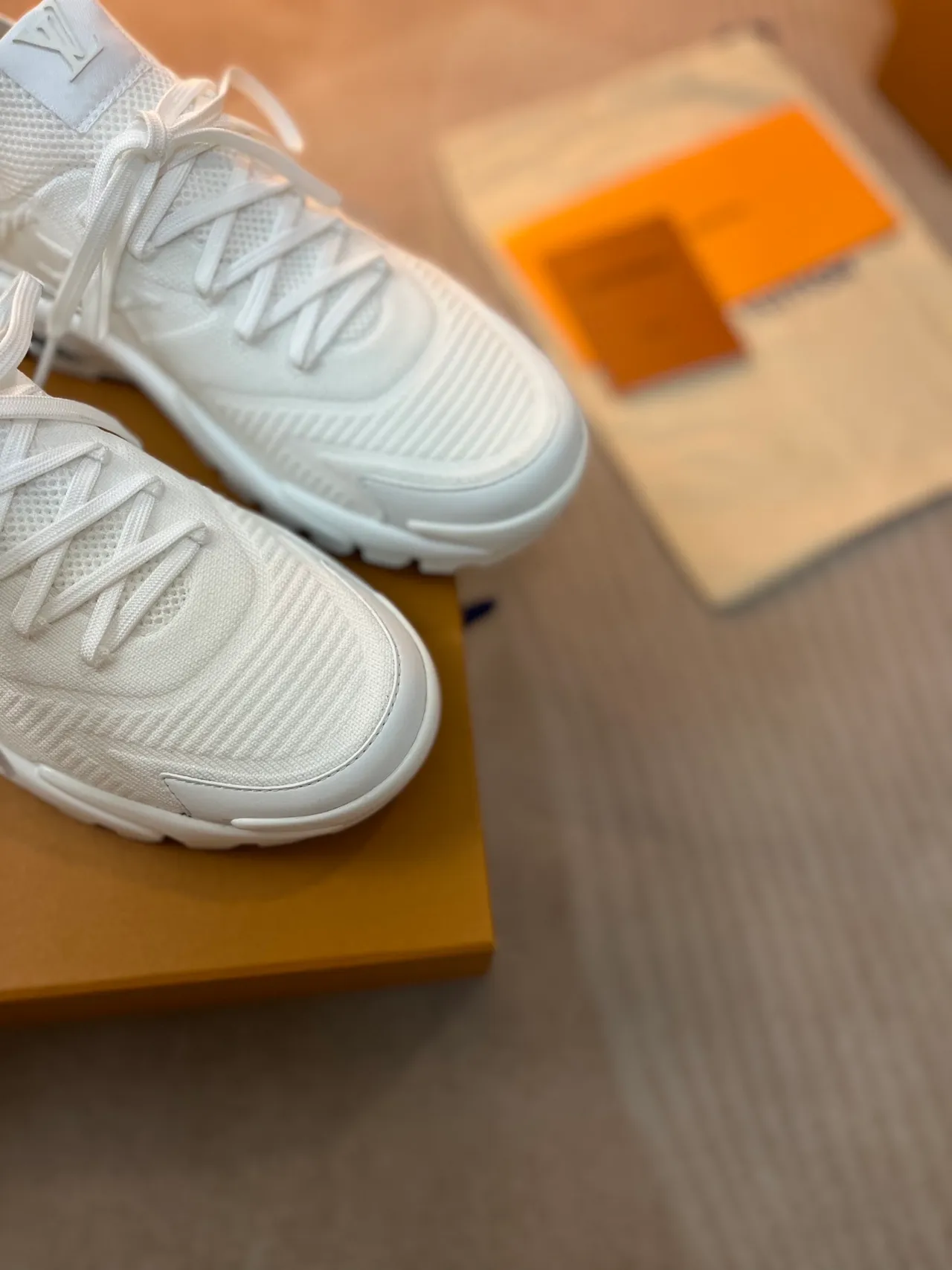 Louis Vuitton Run Away White Knit Chunky Sneakers 3