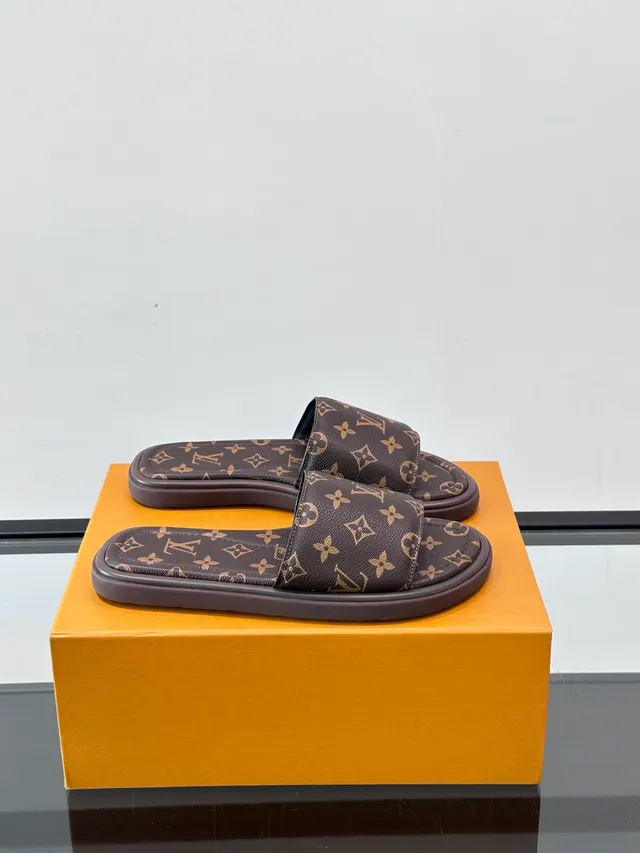 Louis Vuitton Slide Monogram Canvas Slippers 10