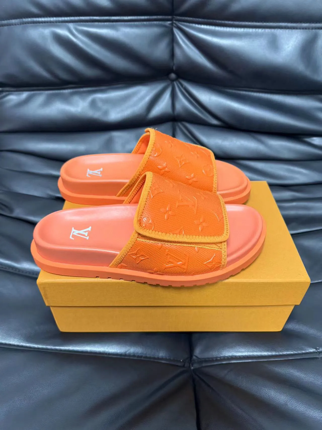 Louis Vuitton Slide Orange Monogram Slipper 4