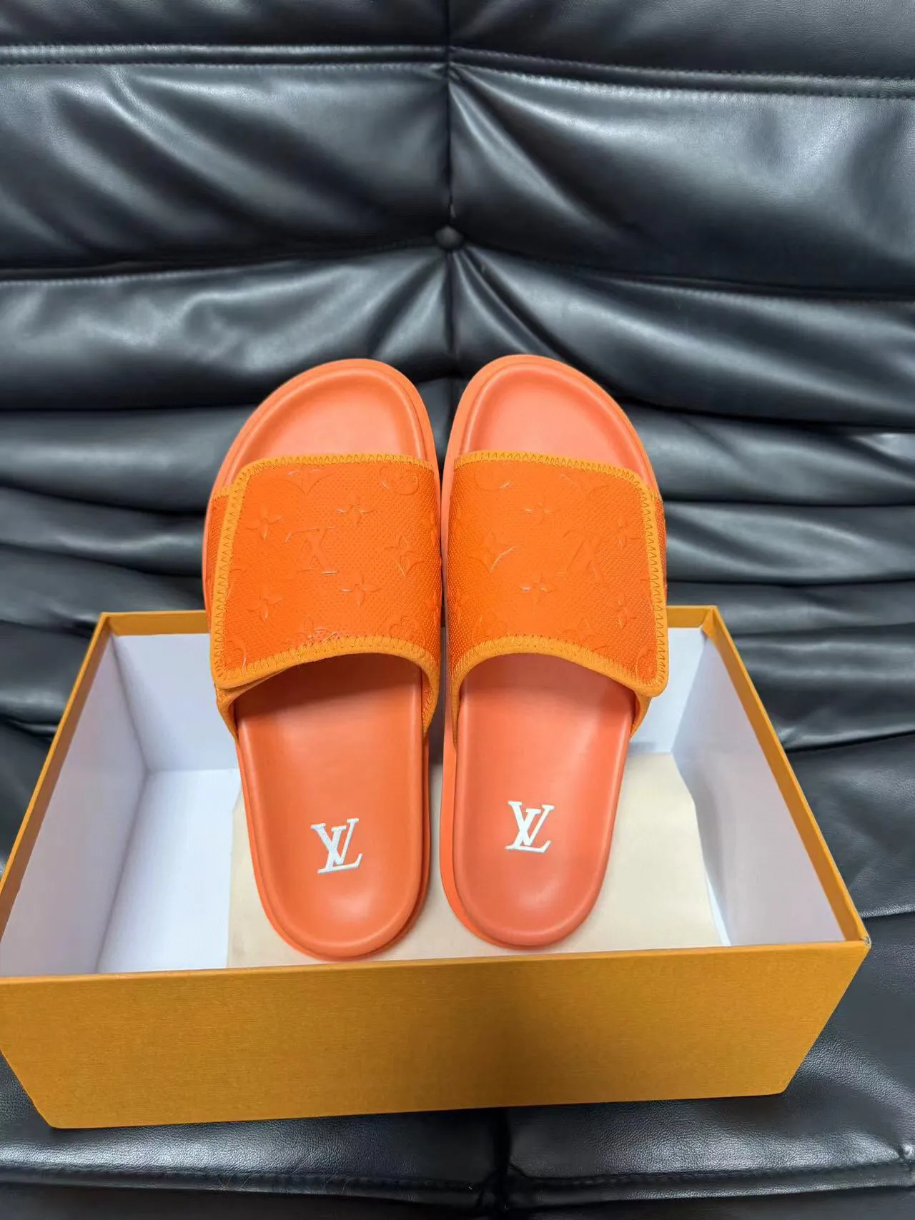 Louis Vuitton Slide Orange Monogram Slipper 5