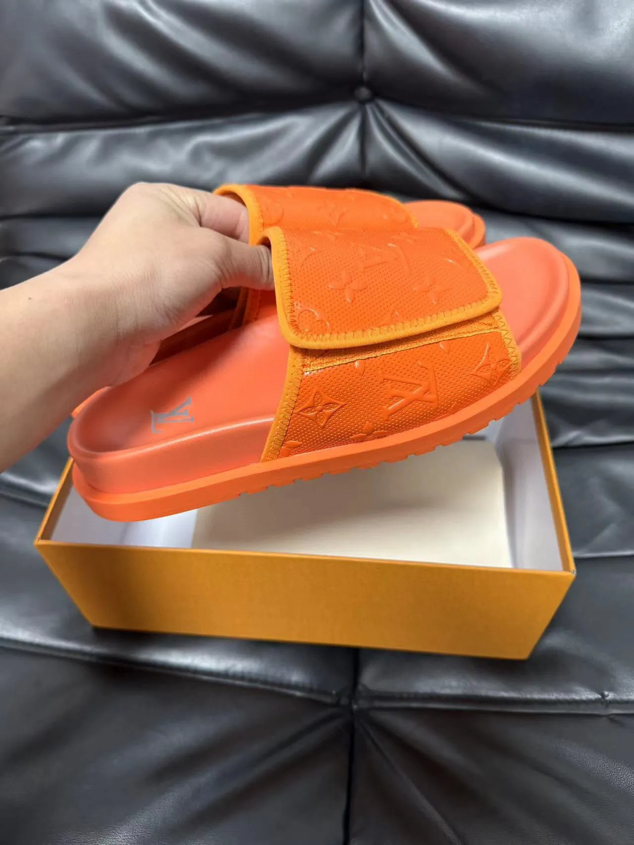 Louis Vuitton Slide Orange Monogram Slipper 6