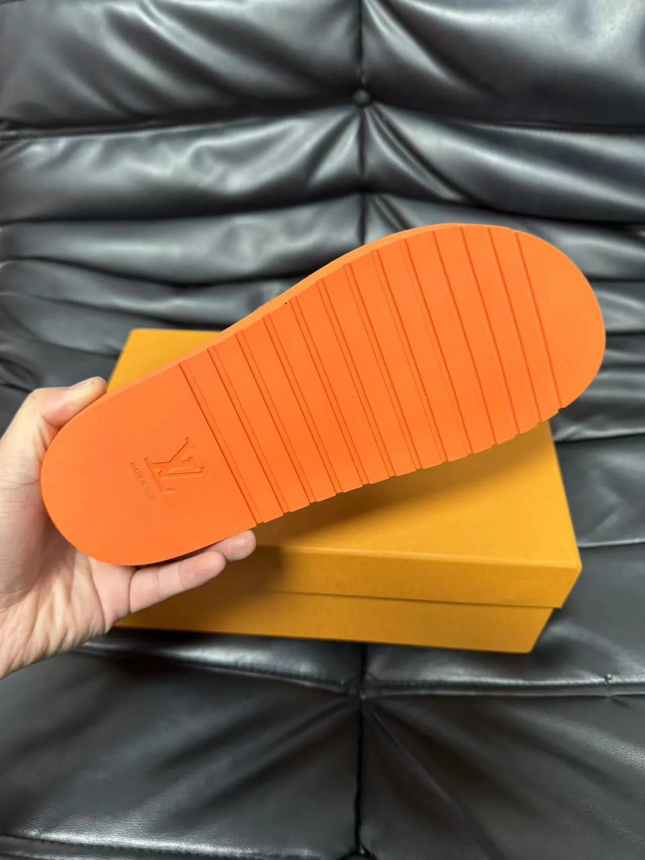 Louis Vuitton Slide Orange Monogram Slipper 9