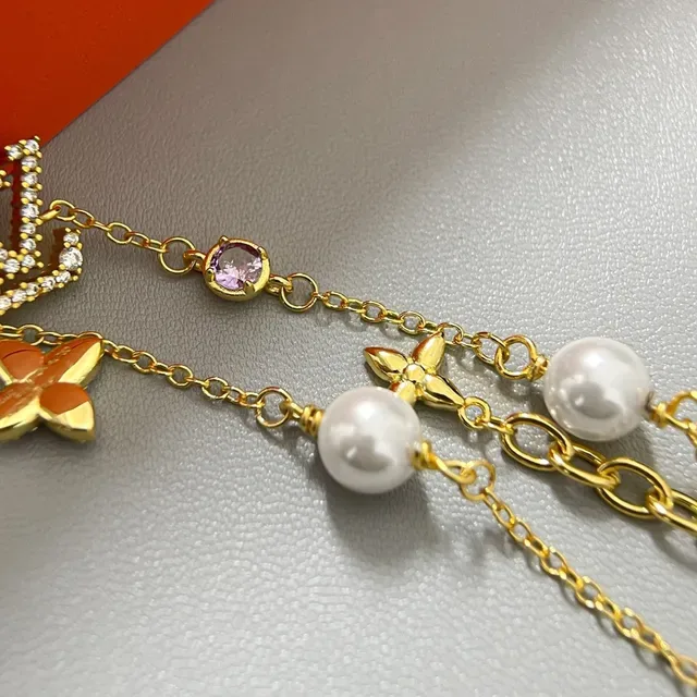 Louis Vuitton Star & Monogram Crystal Pearl Bracelet 4