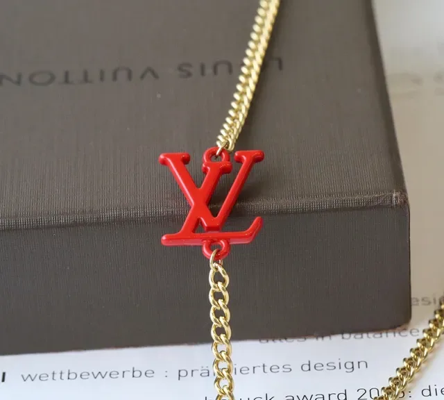 Louis Vuitton Strawberry Monogram Enamel Pendant Necklace 4