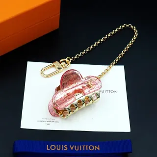 Louis Vuitton Translucent Pink Glitter Resin Claw Clip Brooch