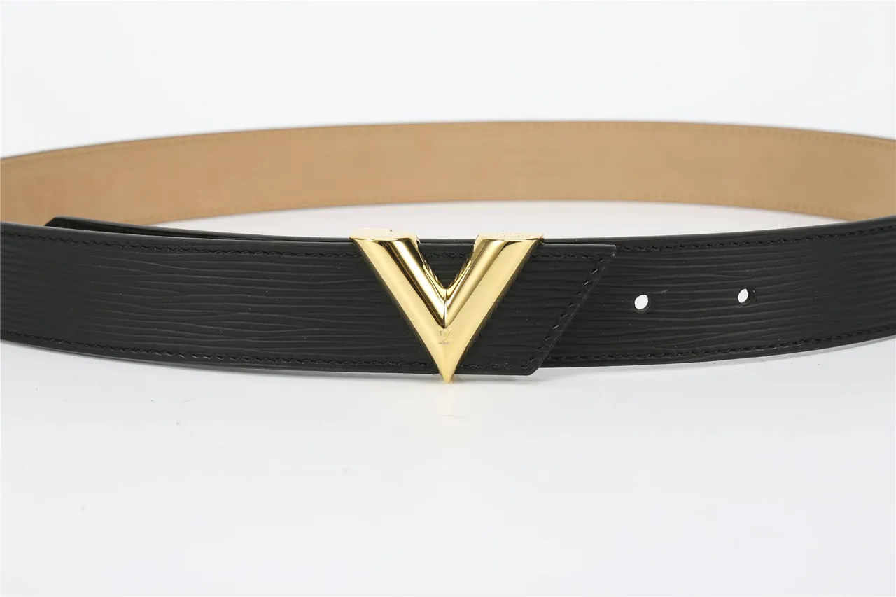 Louis Vuitton V Belt Black Epi Leather Belt 8