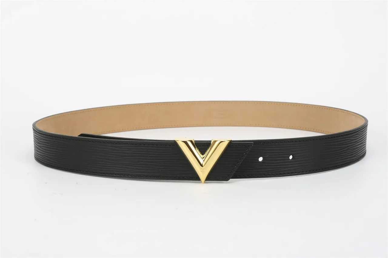 Louis Vuitton V Belt Black Epi Leather Belt 9