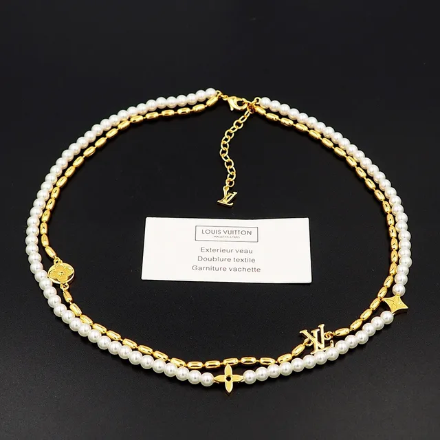 Louis Vuitton White Gold Double-Strand Pearl Necklace 8