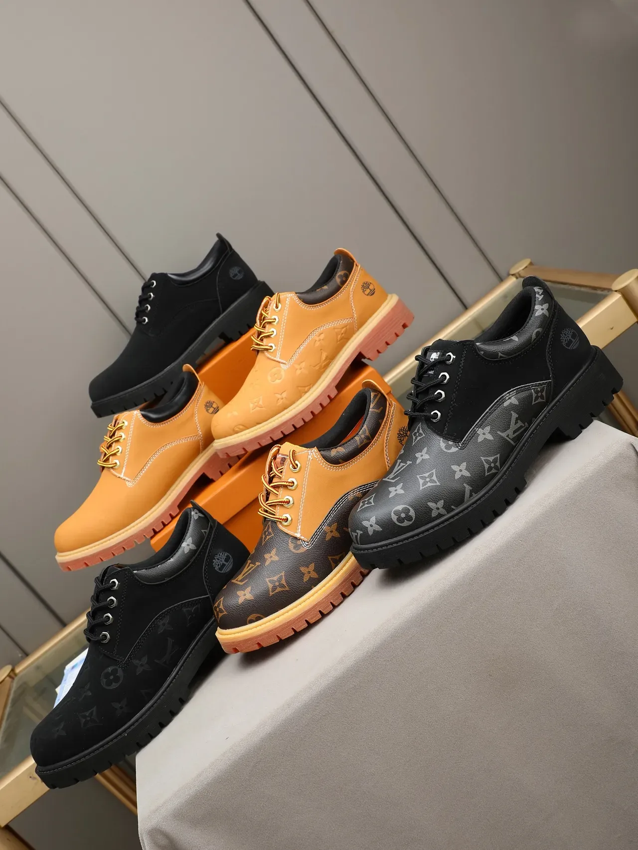 Louis Vuitton x Timberland Monogram Black Lace-Up Casual Shoe 2