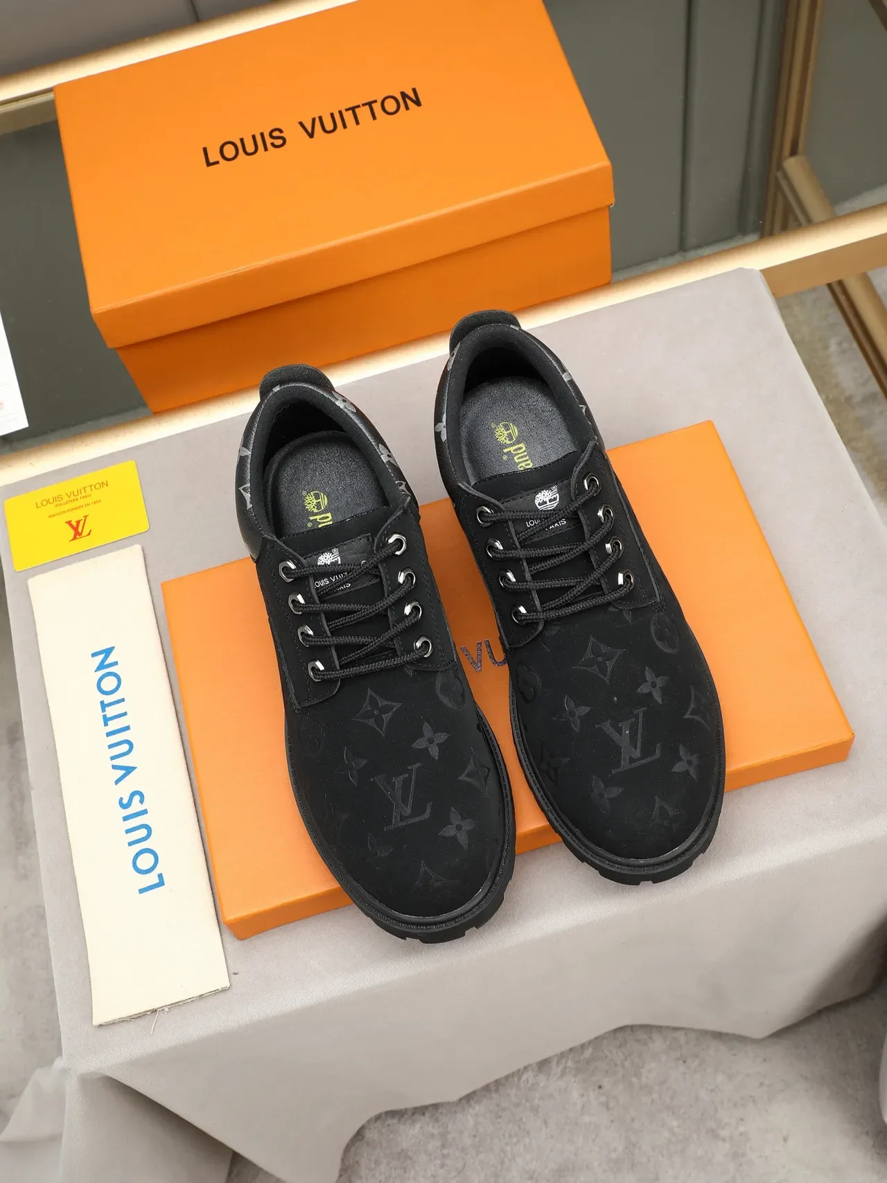 Louis Vuitton x Timberland Monogram Black Lace-Up Casual Shoe 3