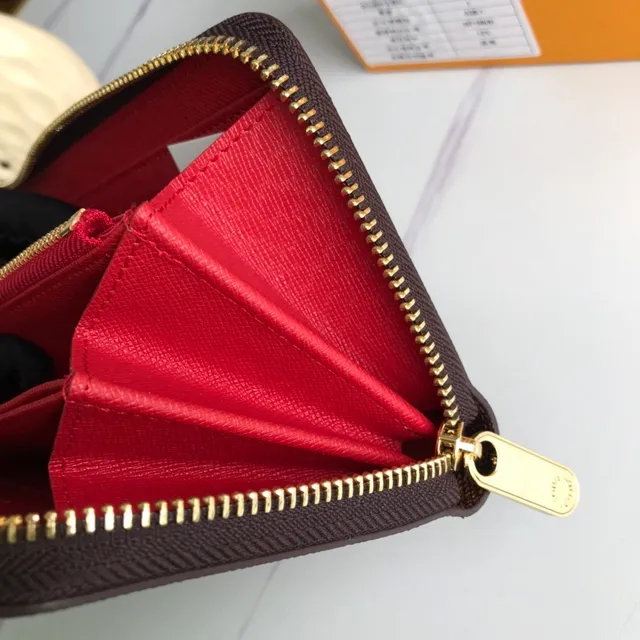 Louis Vuitton Zippy Wallet Damier Ebène lona xadrez carteira longa 5