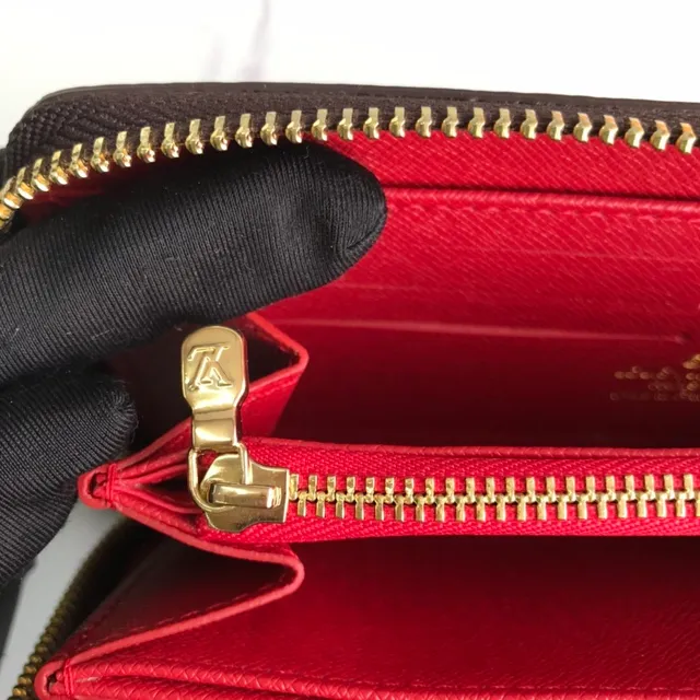 Louis Vuitton Zippy Wallet Damier Ebène lona xadrez carteira longa 8