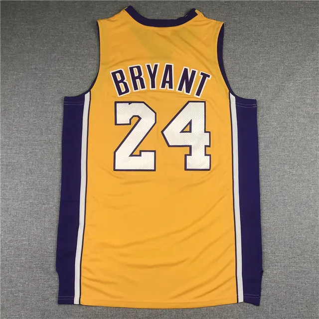 Mitchell & Ness 2008–09 Kobe Bryant Hardwood Classics Yellow Purple Jersey 3