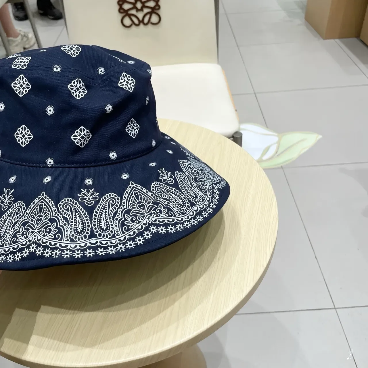 Miu Miu Bandana-Print Navy Bucket Hat 2