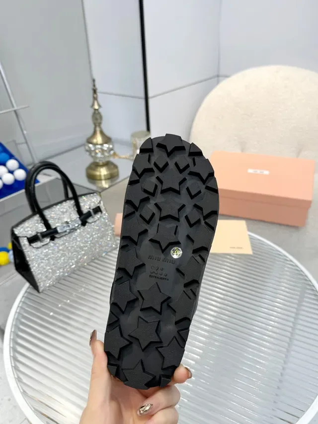 Miu Miu Wander White Black Double-Strap Slide Slippers 6