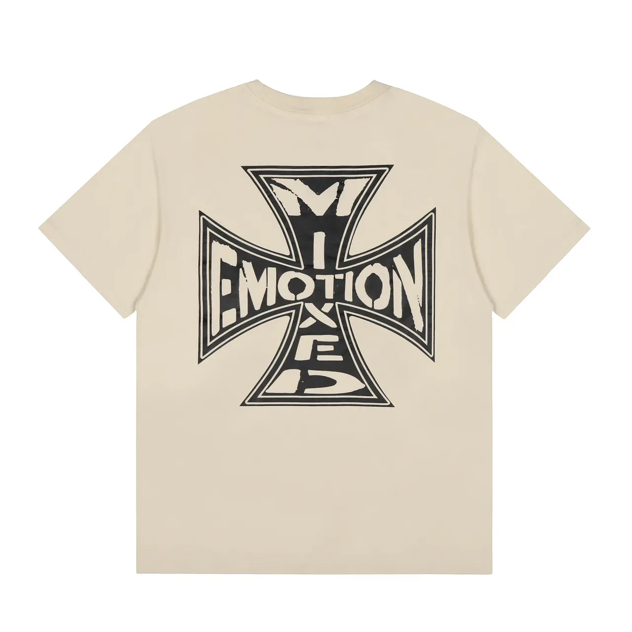 Mixed Emotion আয়রন ক্রস গ্রাফিক কালো টি-শার্ট 4