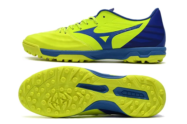 Mizuno Azul Branco Sapatos de Futebol Turf Upper Sintético Baixo Corte 5
