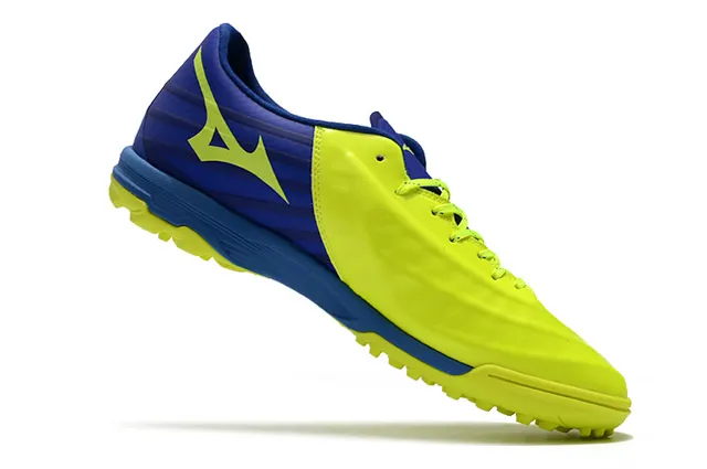 Mizuno Azul Branco Sapatos de Futebol Turf Upper Sintético Baixo Corte 6