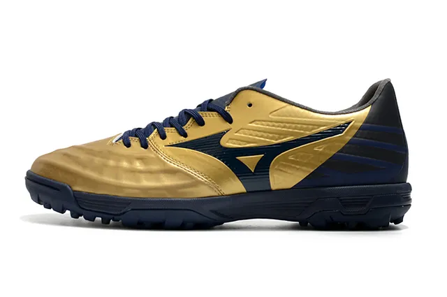 Mizuno Azul Branco Sapatos de Futebol Turf Upper Sintético Baixo Corte 14