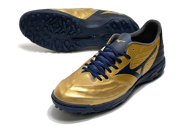 Mizuno Azul Branco Sapatos de Futebol Turf Upper Sintético Baixo Corte 15