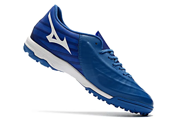 Mizuno Azul Branco Sapatos de Futebol Turf Upper Sintético Baixo Corte 24
