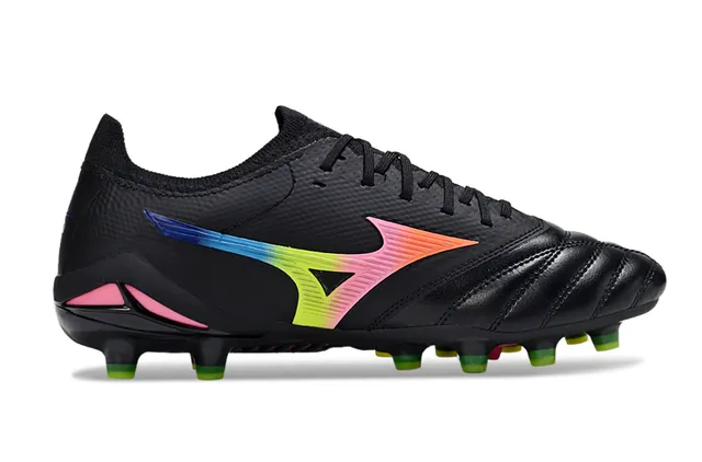 Mizuno Morelia Neo Preto Arco-Íris Gradiente Firm-Ground Sapatos de Futebol 5