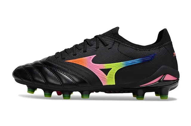 Mizuno Morelia Neo Preto Arco-Íris Gradiente Firm-Ground Sapatos de Futebol 6