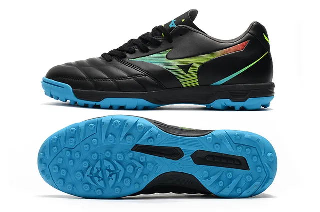Mizuno Morelia Neo Silver Black Metallic Upper matelassé Semelle intermédiaire en caoutchouc Gazon artificiel chaussures de football 14
