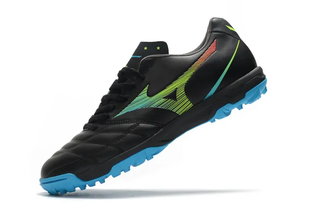 Mizuno Morelia Neo Silver Black Metallic Upper matelassé Semelle intermédiaire en caoutchouc Gazon artificiel chaussures de football 16