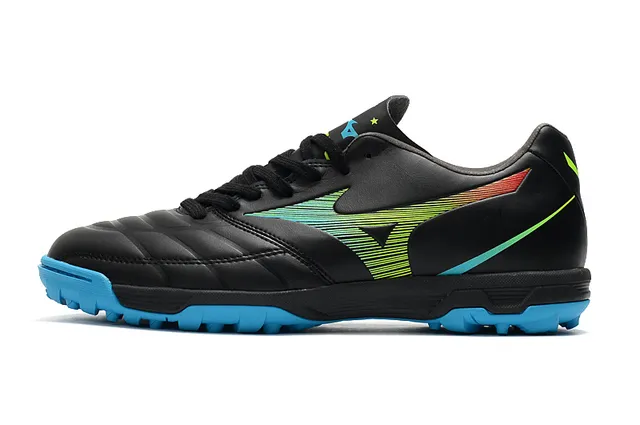 Mizuno Morelia Neo Silver Black Metallic Upper matelassé Semelle intermédiaire en caoutchouc Gazon artificiel chaussures de football 17