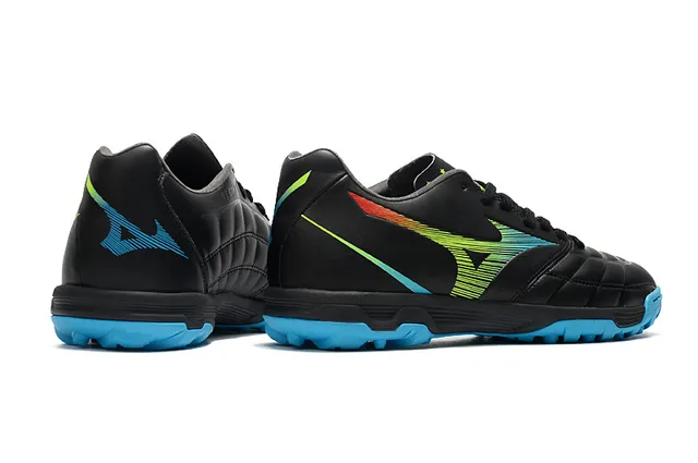 Mizuno Morelia Neo Silver Black Metallic Upper matelassé Semelle intermédiaire en caoutchouc Gazon artificiel chaussures de football 19