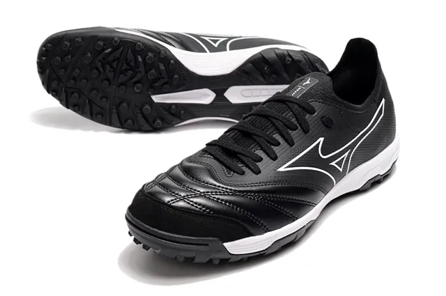 Mizuno Blanc Gris Bas-Coupé Lacets Synthétique Texturé Supérieur Herbe Artificielle Chaussures de Football 15