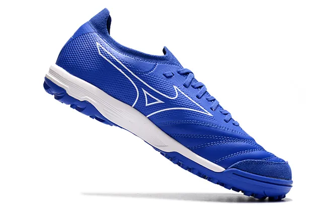 Mizuno Blanc Gris Bas-Coupé Lacets Synthétique Texturé Supérieur Herbe Artificielle Chaussures de Football 18