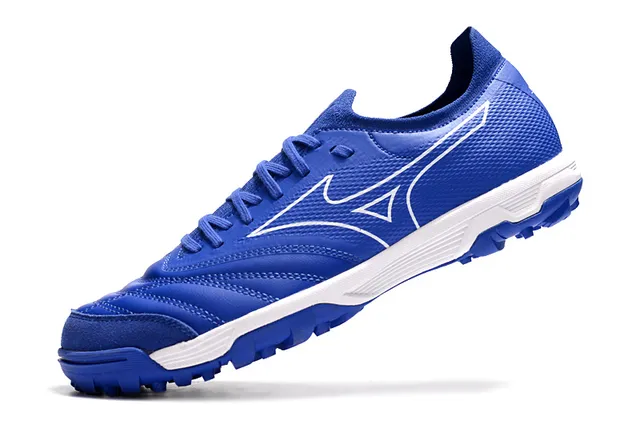 Mizuno Blanc Gris Bas-Coupé Lacets Synthétique Texturé Supérieur Herbe Artificielle Chaussures de Football 19