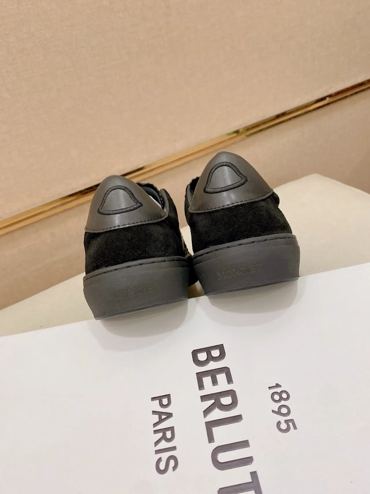 Moncler Black Suede Low-Top Lace-Up Lifestyle Sneaker 3